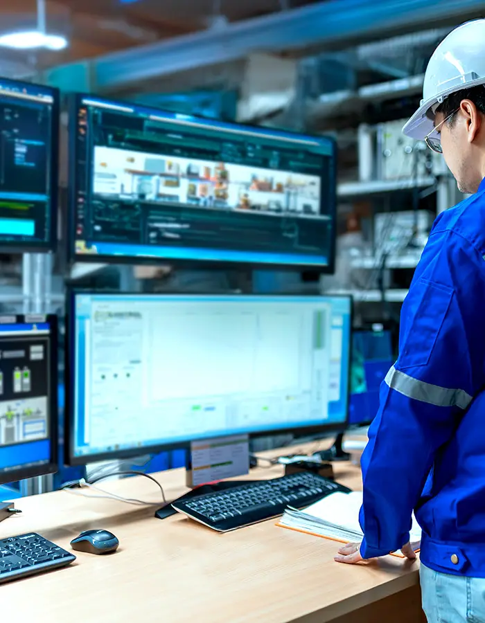 Man Working on the System