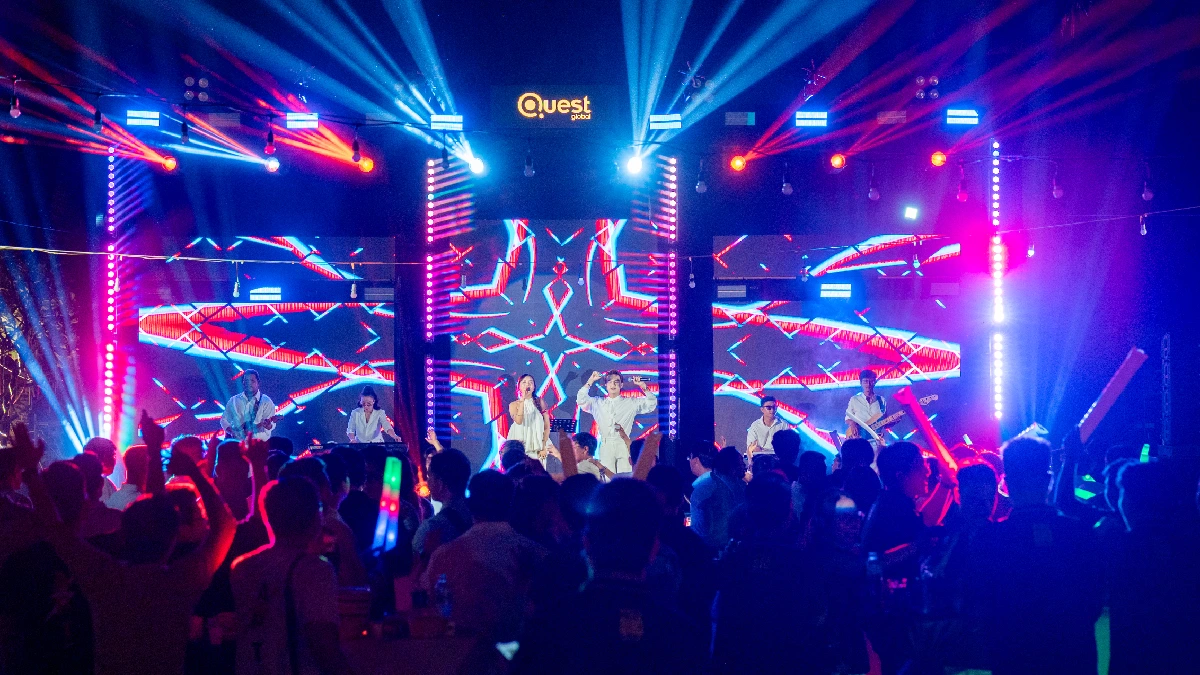 Live band at Quest Global event
