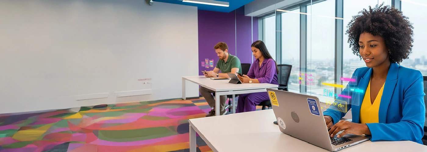 AI workers in office