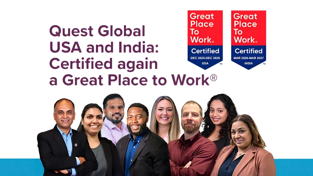 Quest Global Certified as Great place to Work