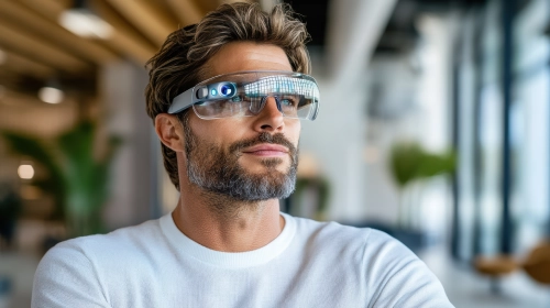 A man waering Goggles
