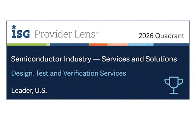 ISG Provider Lens 2026 Quadrant badge: Semiconductor Industry—Services and Solutions, Leader, U.S.
