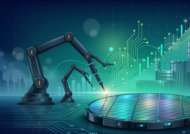 Robots working on the Semiconductors