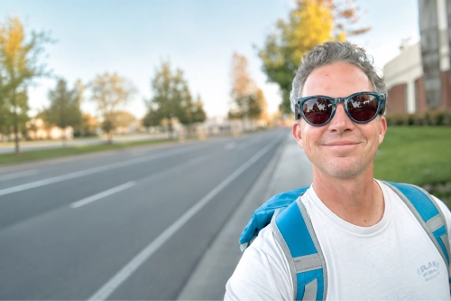 John Phillips in smart glasses 
